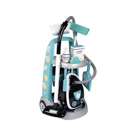 Imitationsleksak - SMOBY - Rengöringsvagn + Dammsugare - Flerfärgad - Inkluderade tillbehör - 3 år och uppåt