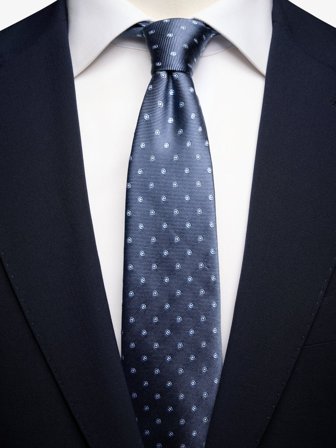 John Henric Men's Mittelblaue Krawattenschal Geometrisch Size 7,5