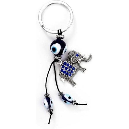 Lucky Elephant Shape Nyckelring Devil Blue Eye Nyckelring Bil Nyckelring Charm Present - on stock