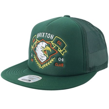 Brixton - Groen trucker Cap - Ruckett Dark Green Foam Trucker @ Hatstore