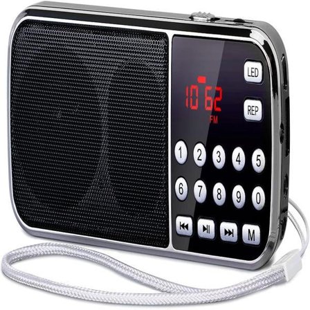 Bärbara radioapparater, små, AM FM-radio, batteridriven, Bluetooth
