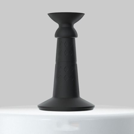 Oven pysäytin Lattiapidike MUSTA