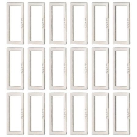 30 stk Rektangulære Ringspænder Tasker Bælter Spænder DIY Taske Tøj Tilbehør Sølv 3,5X1,8X0,2CM Silver 3.5X1.8X0.2CM