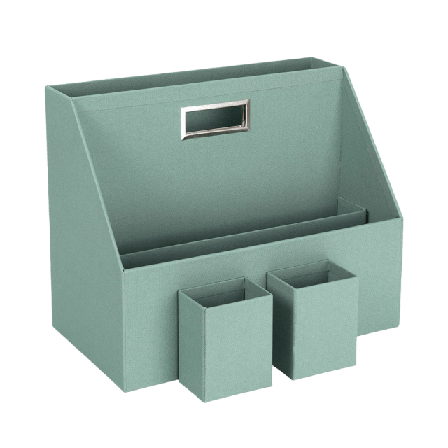 Bigso Box of Sweden Hurry, bärbar förvaring med 2 pennkoppar Grön 34,5x19,5x28 cm