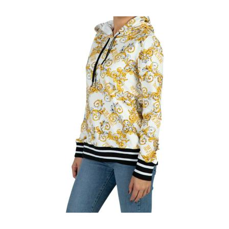 Versace Jeans Couture Sweatshirt Padrão Barroco Gul, Dame
