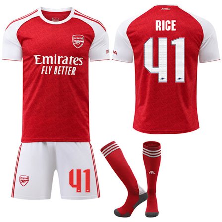 25-26 Arsenal UEFA Champions League Hjemmefotballdraktsett Nr. 41 RICE