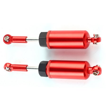 2 kpl etu- ja taka-metalliiskut jouset Päivitysosia Sopii WPL C-14 C-24 1/16 RC-autolle Punainen