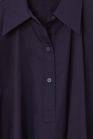 COS Femme Robe-Chemise Midi Oversize in Bleu