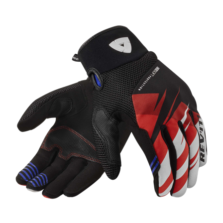 REV'IT! Motocyklové Rukavice Surge Černá/Červená M