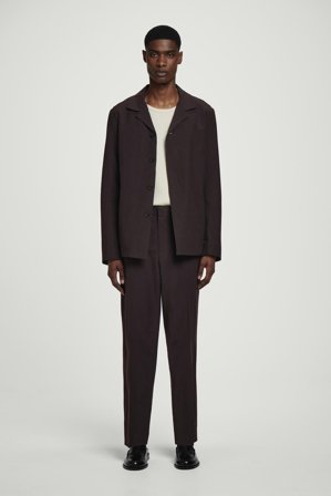 COS Men's Tailored Straight Leg Trousers in Brown