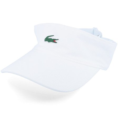 Lacoste - Hvid visor Kasket - Small Logo White Visor @ Hatstore