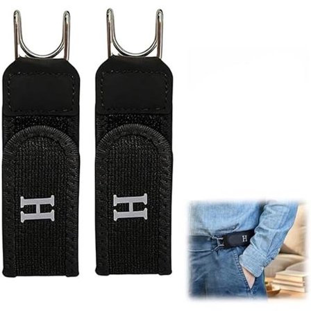 ING To elastiske linninger til både mænd og kvinder uden spænder justerbar velcrolukning usynlige stropper til kombination med jeans og casual