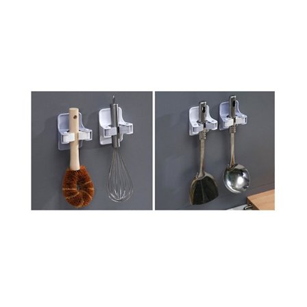 Vægmonteret Kostophæng, Kostklemme Holder Selvhæftende Ingen Boring Anti-, Kost og Støvskovl Håndtag