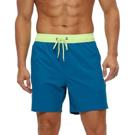 Badbyxor för män med dragkedja Vattentät Torkande Snabbbaddräkt Badshorts med justerbar dragsko-n