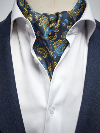 John Henric Men's Goldener Paisley Krawattenschal Size Onesize