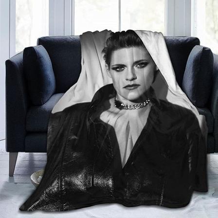 Kristen Stewart filt Ultramjukt flanellfilt 3d- print Fluffig plyschfilt Sängdekoration Sängfilt för vardagsrumsrum Sovsalsinredning 50x40in 125x100cm