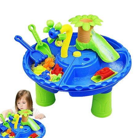 Børns sand- og vandbord, 22 sæt innovativt vand- og sandbord, aktivitetsbord til småbørn, sandkasse-legetøj til børn, leg med sandbord udendørs 