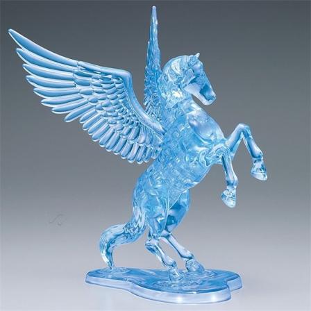 Robetoy Crystal Puzzle Pussel 3d Horse Häst Flying Blue 42 Bita