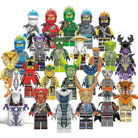 Sæt med 24 stk. Ninjago Mini Figurer Kai Jay Sensei Wu Master Byggeklodser Legetøj