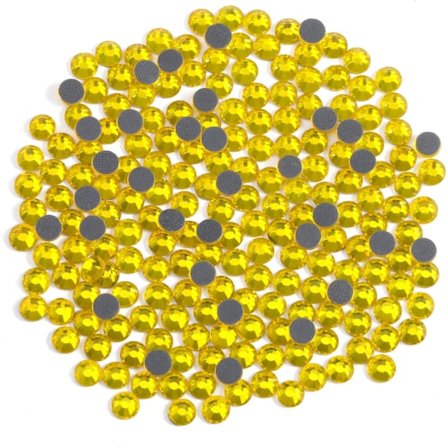 6000 Hot Fix Rhinestones, Citrongul, SS10, 2.7-2.9mm til Tøj & Håndværk Lemon Yellow