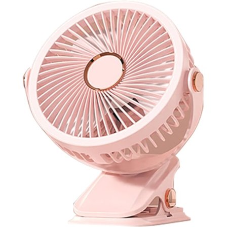 Klämfläkt Justerbar Kylfläkt med Nattlampa 3 Hastigheter Luftflöde Skrivbordsfläkt för Sovrum Kontor Skrivbord