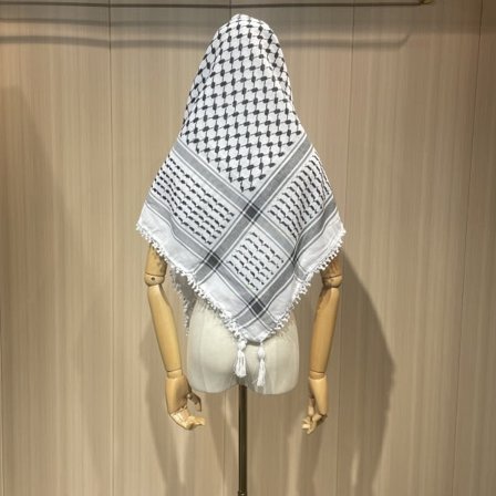 Palæstina tørklæde, Keffiyeh, Arafat Hatta, bred med frynser