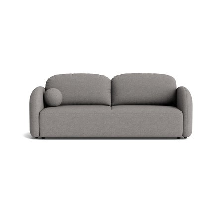 Sorrento 3-Sitzer-Schlafsofa in Loop Grau, modernes Design mit Schlaffunktion, bequeme Polsterung für hohen Sitzkomfort, Maße 90cm Breite.