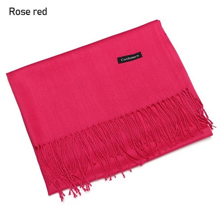 Mordely Cashmere Scarf Ullsjal ROSE RED