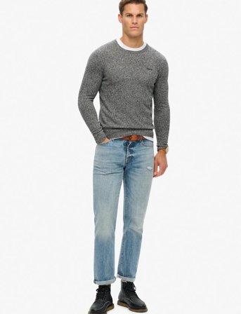 Superdry Essential Slim Fit Crew Jumper - Grey - L