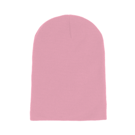 Beechfield - Rosa longbeanie Beanie - Classic Pink Long Blank Beanie @ Hatstore