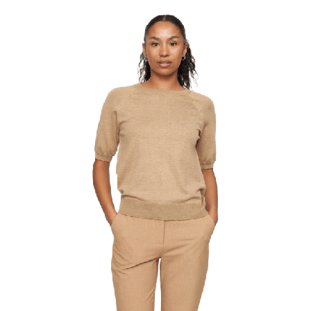 Soft Rebels Srmarla Ss O-neck Tröjor Dam Brun XL