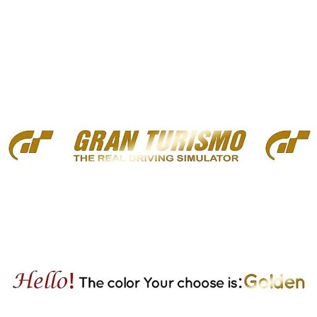 Muodin tuulilasi Gran Turismo -auton tarrat Voiture Fashion vinyylitarra auton koristeelliset tarvikkeet musta/valkoinen vinyylitarra