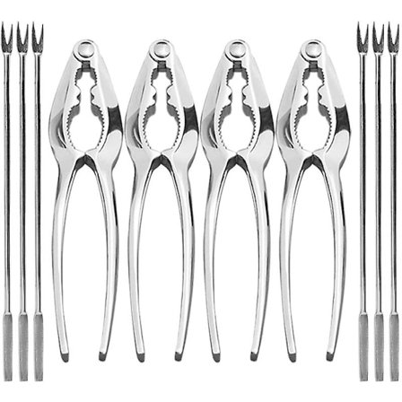 Skaldjursverktygsset Set med 10 st. Skaldjursöppnare set, 4 st kex och 6 st skaldjur