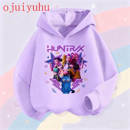 Fan Gave hettegensere Barnehettegenser Manga Barn Kpop Demonjegere Barnegenser Søt Tiger Harajuku Hettegenser for Gutter Jenter