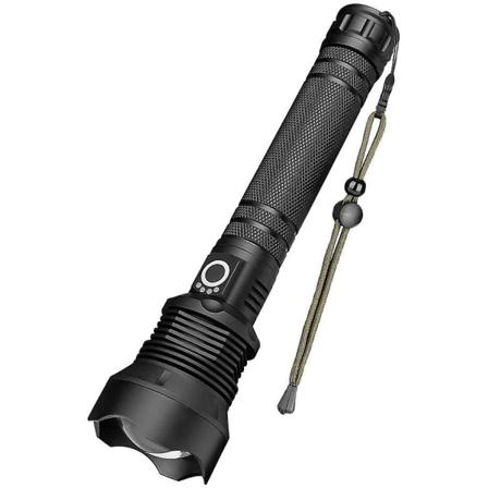 LED-lommelykt, 90000 Lumen Xhp70 Ultra Kraftig Justerbar Zoombar Vanntett Lommelykt, USB-oppladbar Lommelykt, Inneholder 2*18650 Høy