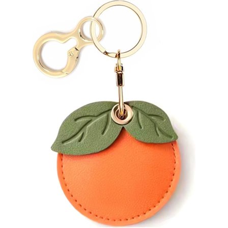 Lærnøkkelringholder Etui Kompatibel med Apple AirTag, Søt Beskyttende Air Tag Deksel Med Nøkkelring, Anti-ripe Finder GPS Tracker Etui fo