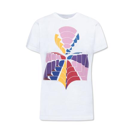 Isabel Marant Étoile, Printed T-shirt Wit, Dames, Maat:L