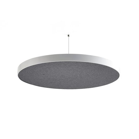 Acoustic panel GRACE, circle, Ø780x52 mm, ceiling hanging, dark grey