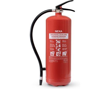 Nexa Brandsläckare Röd 6kg - Brandsläckare med 6 kg ABC-pulver