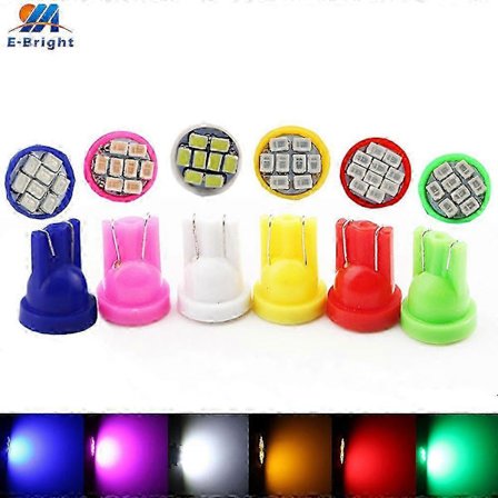 AC DC 6V 8000K - 10 LED stykker Flipper billys bil t10 w5w 158 192 168 194 1206 8 SMD LED - Hvid 26s[D]