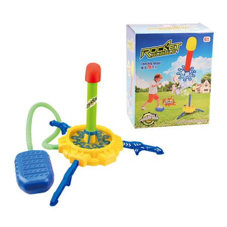 2 i 1 hoppe-raketter til børn skumbobleskyder udendørs spil aktiviteter gavelegetøj til drenge piger