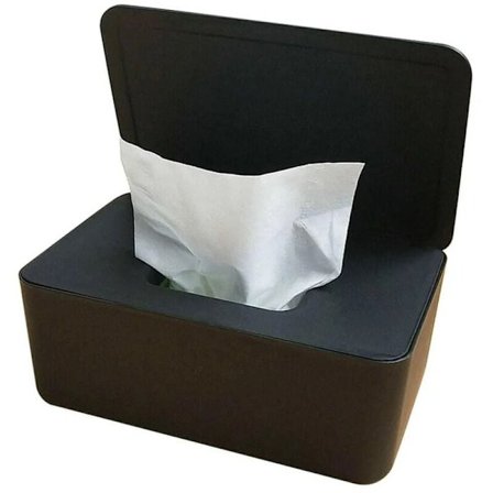 Våtservettförvaringslåda Servettlåda Våtservettförvaringslåda med lock Svart