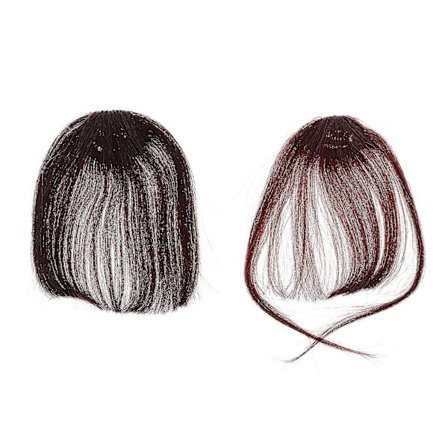 2 stk. Parykker Lugg Klips Luft Lugg Kvinne Klips Hår Lugg Hår Lugg Klips Jenter Hår Lugg