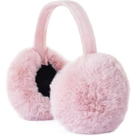 Rosa, bærbare ørevarmer til koldt vejr | Termiske ørevarmer eller pandebånd til ører til løb, gåture og udendørs sport