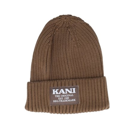Karl Kani - Braun Cuff Mütze - Woven Retro Classic Beanie Brown Cuff @ Hatstore