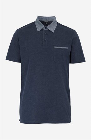 Cellbes of Sweden - T-shirt med krage - marin - för herrar - 4XL