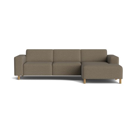 Seam chaiselong sofa, højrevendt - Aurora Brun - 280x150x78 - Sofa, chaiselong
