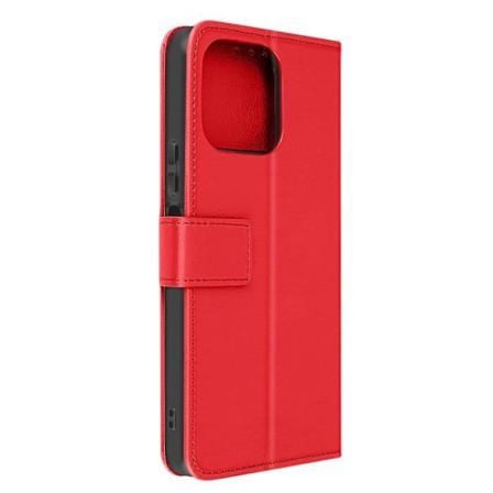 Fodral för Honor X6a Flip Wallet Video Support Essential Series Red Röd