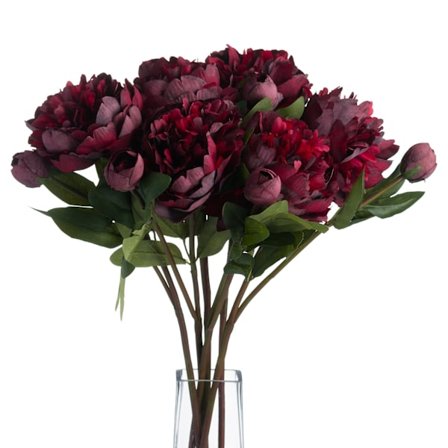Hill Interiors Faux Burgundy Peony Rose One Size Burgundy