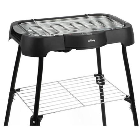 WEASY GBE42 Elektrisk grill för att stå eller på fötter-41,5x24cm-Justerbar temperatur-2000W -Uttagbar bricka-Halkfria fötter